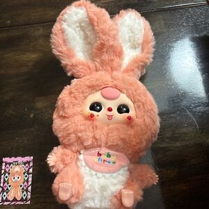 Adorable Plush Bunny Toy - Pink and White BB3 doll